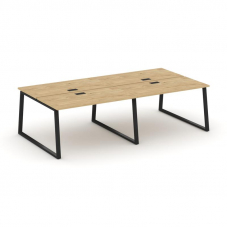 Style Project Рабочая станция 2-х сторон. SN-6T1.DRS-041 Тиквуд Светлый/Металл Черный/Заглушка Пласт