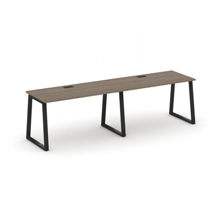 Style Project Рабочая станция 1 сторон. SN-6T1.ORS-012 Вяз Благородный/Металл Черный/Заглушка Пласти