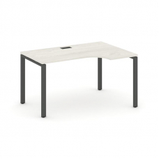 Style Project Стол рабочий эргоном. SN-6P.SPA-002(R) Дуб Наварра/Металл Антрацит 1580*600/980*750