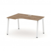 Style Project Стол рабочий эргоном. SN-6A.SPA-002(L) Дуб Табак/Металл Белый 1580*600/980*750