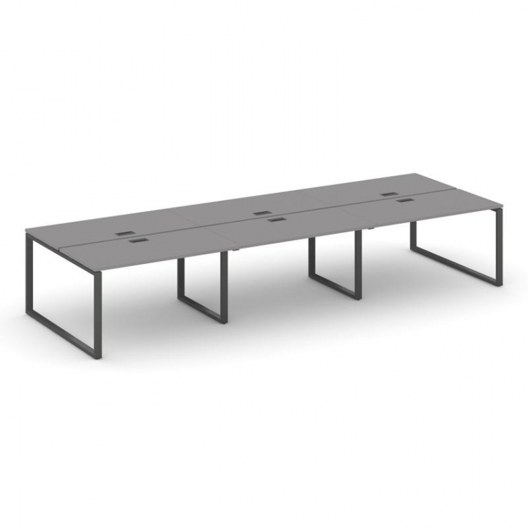 Стайл Проджект Рабочая станция двухсторонняя SN-6O.DRS-061 Серый Пепел/Металл Антрацит 2940*1232*750