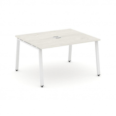 Style Project Стол переговорный SN-6A.SPRG-033 Дуб Наварра/Металл Белый 1380*1180*750