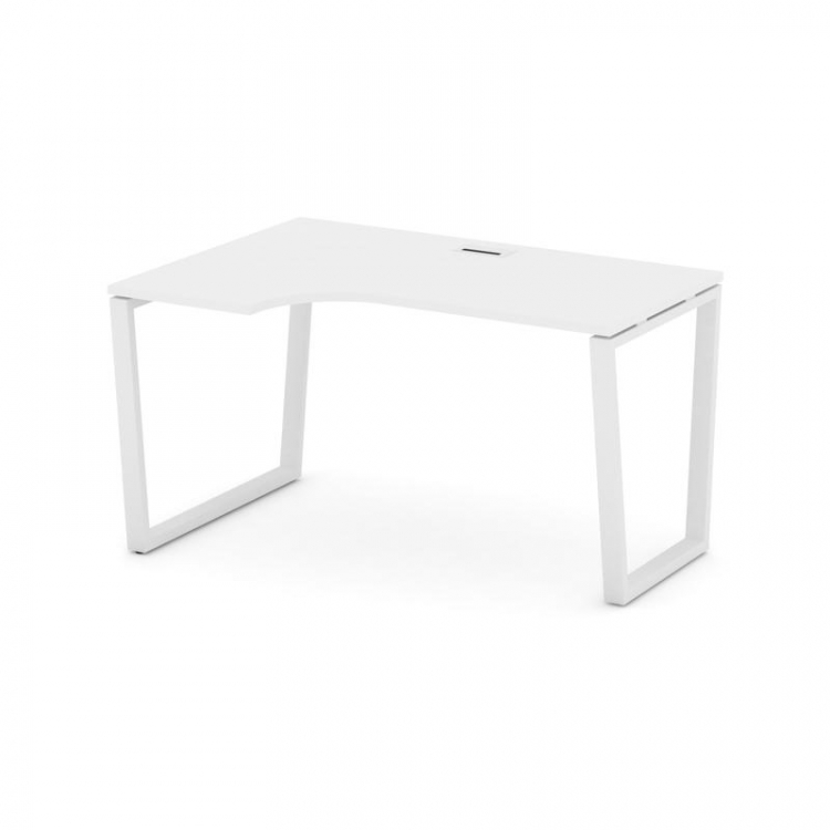 Style Project Стол рабочий эргоном. SN-6T2.SPA-021(L) Белый/Металл Белый/Заглушка Пластик Белый 1380