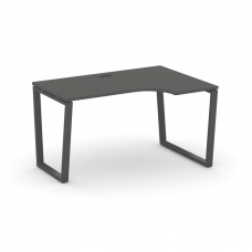 Style Project Стол рабочий эргоном. SN-6T2.SPA-001(R) Антрацит/Металл Антрацит/Черный Пластик 1380*6