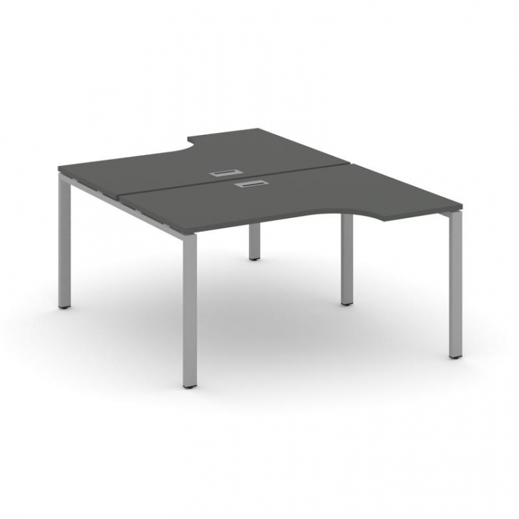 Style Project Рабочая станция эргоном. SN-6P.DRPA-021 Антрацит/Металл Серый 1380*1632/1992*750