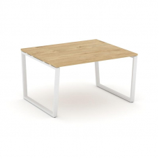 Style Project Стол переговорный SN-6T2.SPRG-034.3 Тиквуд Светлый/Металл Белый 1580*1180*750