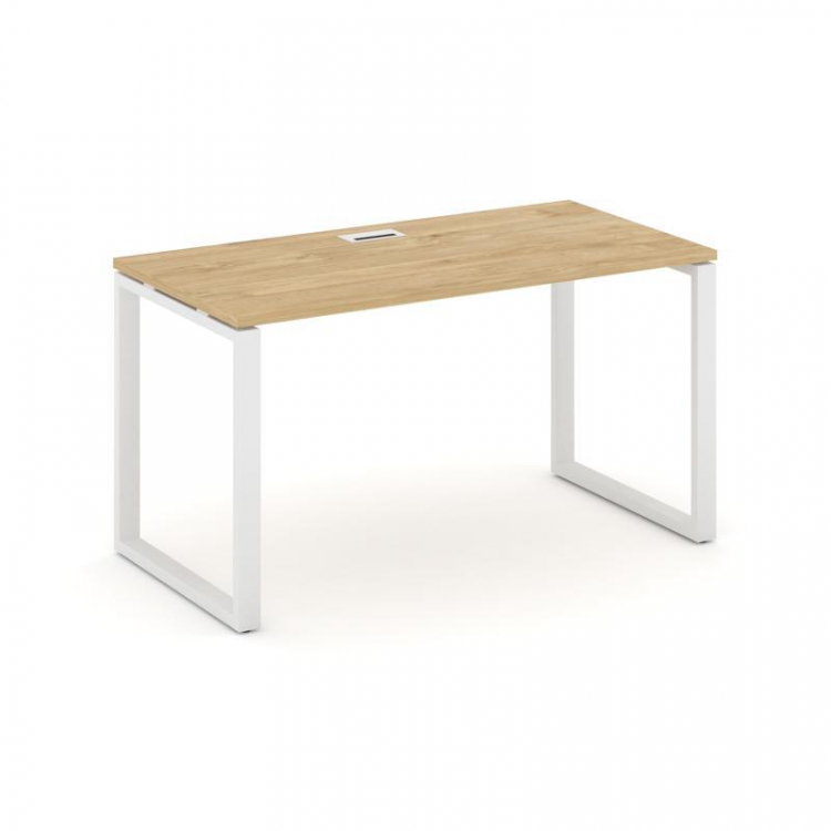 Style Project Стол письменный SN-6O.SP-023 Тиквуд Светлый/Металл Белый 1380*800*750