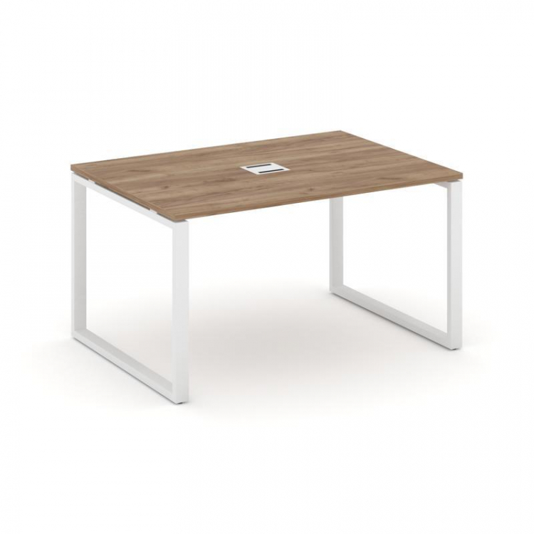 Стайл Проджект Стол переговорный SN-6O.SPRG-004 Дуб Табак/Металл Белый 1580*980*750