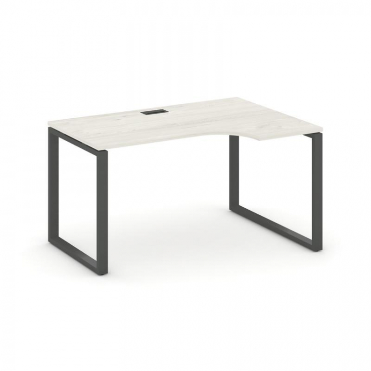 Style Project Стол рабочий эргоном. SN-6O.SPA-022(R) Дуб Наварра/Металл Антрацит 1580*800/980*750