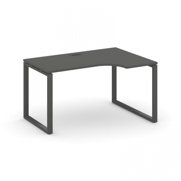 Style Project Стол рабочий эргоном. SN-6O.SPA-021(R) Антрацит/Металл Антрацит 1380*800/980*750