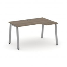 Style Project Стол рабочий эргоном. SN-6A.SPA-022(R) Вяз Благородный/Металл Серый 1580*800/980*750