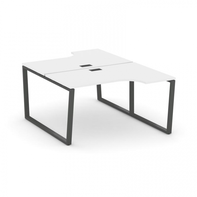 Style Project Рабочая станция эргоном. SN-6T2.DRPA-012 Белый/Металл Антрацит/Черный Пластик 1580*700