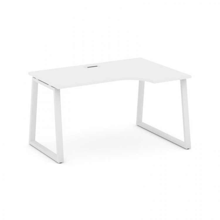 Style Project Стол рабочий эргоном. SN-6T1.SPA-012(R) Белый/Металл Белый/Заглушка Пластик Белый 1580