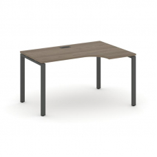 Style Project Стол рабочий эргоном. SN-6P.SPA-002(R) Вяз Благородный/Металл Антрацит 1580*600/980*75