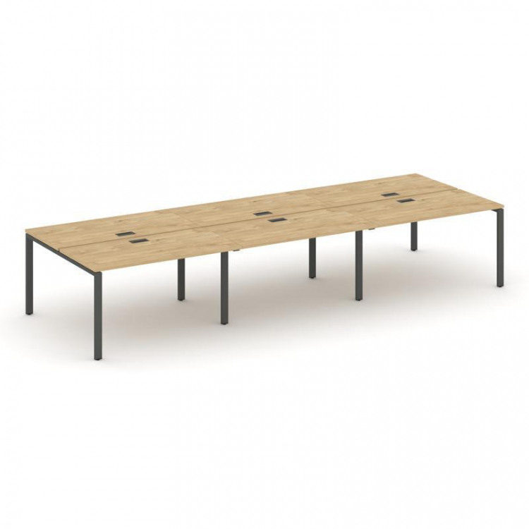 Style Project Рабочая станция 2-х сторон. SN-6P.DRS-062 Тиквуд Светлый/Металл Антрацит 3540*1232*750