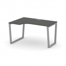 Style Project Стол рабочий эргоном. SN-6T2.SPA-011(L) Антрацит/Металл Серый/Заглушка Пластик Серебри
