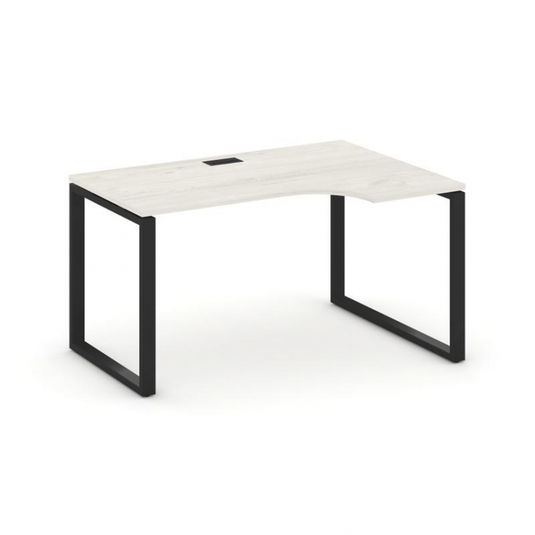 Style Project Стол рабочий эргоном. SN-6O.SPA-011(R) Дуб Наварра/Металл Черный 1380*700/980*750
