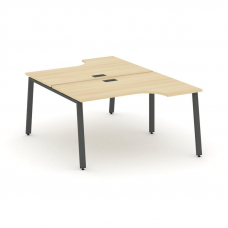 Style Project Рабочая станция эргоном. SN-6A.DRPA-021 Акация Лорка/Металл Антрацит 1380*1632/1992*75