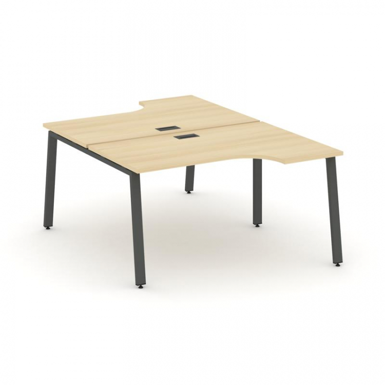 Style Project Рабочая станция эргоном. SN-6A.DRPA-021 Акация Лорка/Металл Антрацит 1380*1632/1992*75