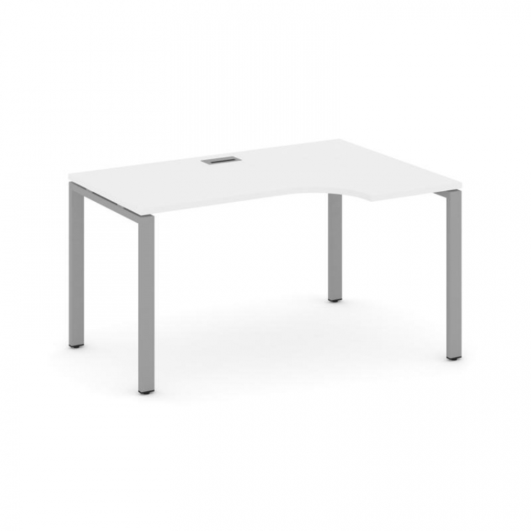 Style Project Стол рабочий эргоном. SN-6P.SPA-002(R) Белый/Металл Серый 1580*600/980*750
