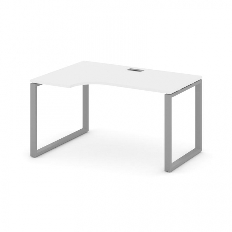 Style Project Стол рабочий эргоном. SN-6O.SPA-012(L) Белый/Металл Серый 1580*700/980*750