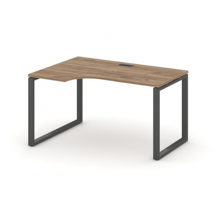 Style Project Стол рабочий эргоном. SN-6O.SPA-001(L) Дуб Табак/Металл Антрацит 1380*600/980*750