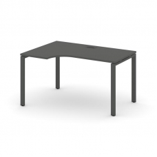 Style Project Стол рабочий эргоном. SN-6P.SPA-012(L) Антрацит/Металл Антрацит 1580*700/980*750