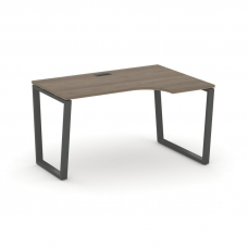 Style Project Стол рабочий эргоном. SN-6T2.SPA-022(R) Вяз Благородный/Металл Антрацит/Черный Пластик