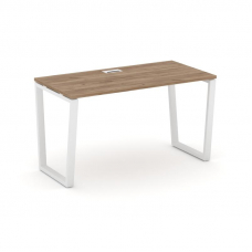 Style Project Стол письменный SN-6T2.SP-015 Дуб Табак/Металл Белый/Заглушка Пластик Белый 1780*700*7