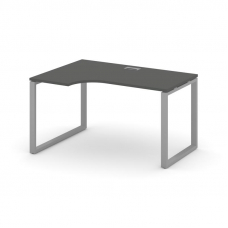 Style Project Стол рабочий эргоном. SN-6O.SPA-022(L) Антрацит/Металл Серый 1580*800/980*750