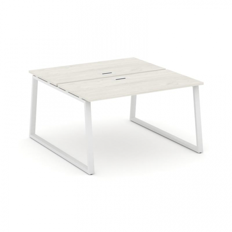 Style Project Рабочая станция 2-х сторон. SN-6T1.DRS-013 Дуб Наварра/Металл Белый/Заглушка Пластик Б