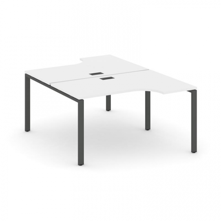 Style Project Рабочая станция эргоном. SN-6P.DRPA-002 Белый/Металл Антрацит 1580*1232/1992*750