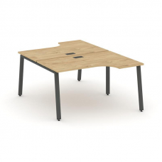 Style Project Рабочая станция эргоном. SN-6A.DRPA-002 Тиквуд Светлый/Металл Антрацит 1580*1232/1992*