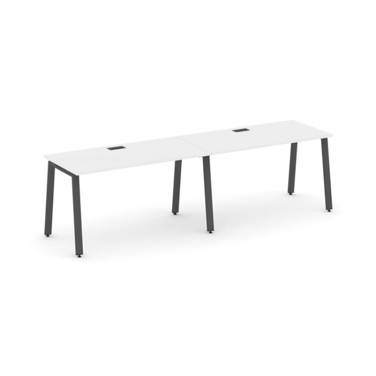 Style Project Рабочая станция 1 сторон. SN-6A.ORS-024 Белый/Металл Антрацит 3160*800*750