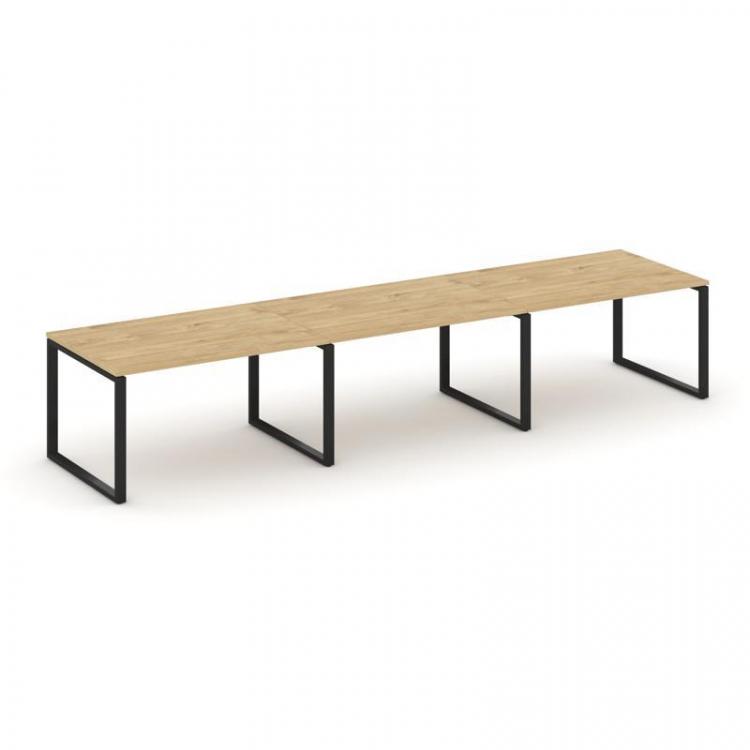 Style Project Стол переговорный SN-6O.SPRG-021.3 Тиквуд Светлый/Металл Черный 2940*980*750