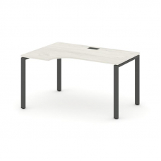 Style Project Стол рабочий эргоном. SN-6P.SPA-001(L) Дуб Наварра/Металл Антрацит 1380*600/980*750