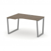 Style Project Стол рабочий эргоном. SN-6T2.SPA-011(L) Вяз Благородный/Металл Серый/Заглушка Пластик