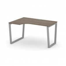 Style Project Стол рабочий эргоном. SN-6T2.SPA-011(L) Вяз Благородный/Металл Серый/Заглушка Пластик