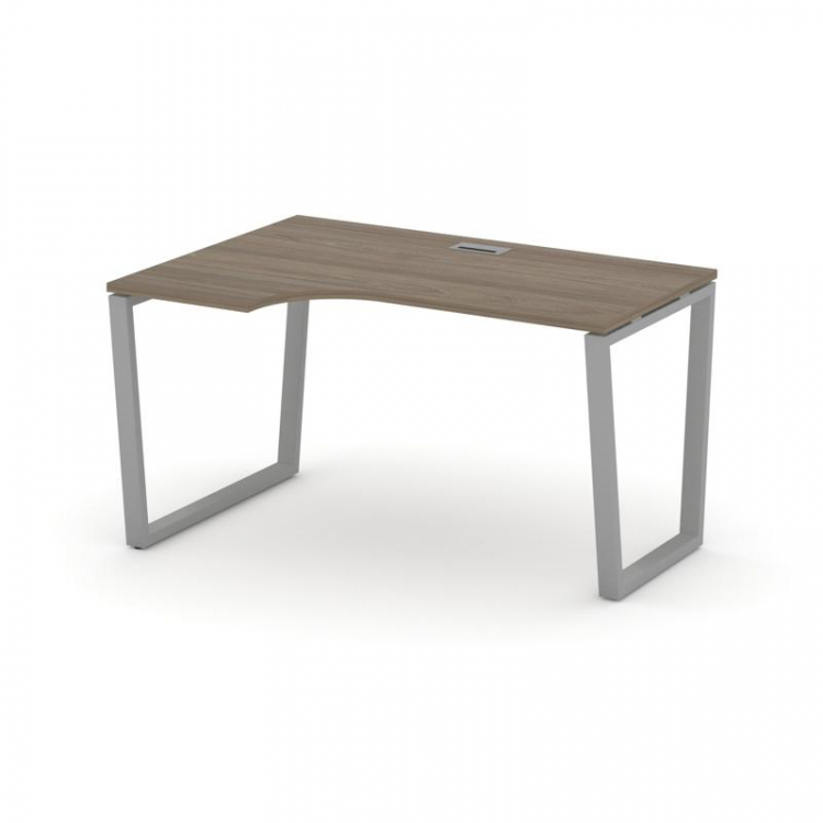 Style Project Стол рабочий эргоном. SN-6T2.SPA-011(L) Вяз Благородный/Металл Серый/Заглушка Пластик