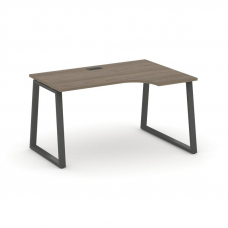 Style Project Стол рабочий эргоном. SN-6T1.SPA-011(R) Вяз Благородный/Металл Антрацит/Черный Пластик