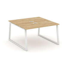 Style Project Рабочая станция 2-х сторон. SN-6T1.DRS-013 Тиквуд Светлый/Металл Белый/Заглушка Пласти