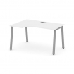 Style Project Стол рабочий эргоном. SN-6A.SPA-001(L) Белый/Металл Серый 1380*600/980*750