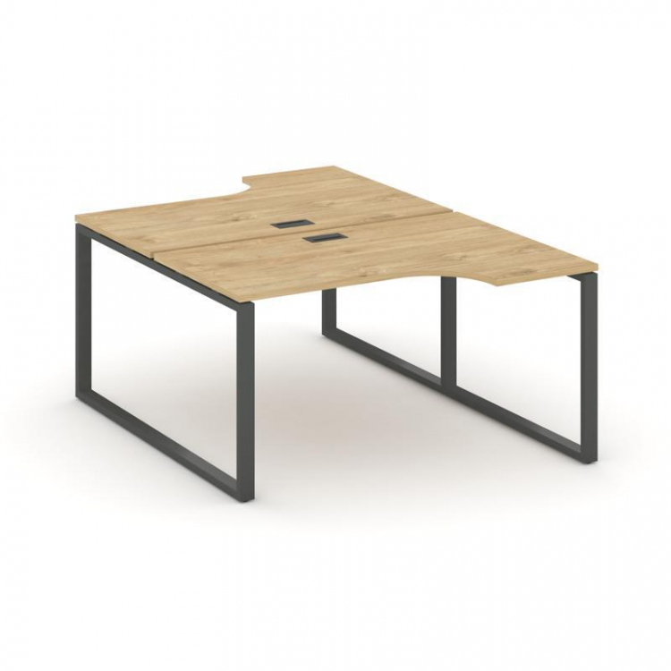 Style Project Рабочая станция эргоном. SN-6O.DRPA-001 Тиквуд Светлый/Металл Антрацит 1380*1232/1992*