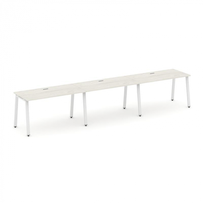 Style Project Рабочая станция 1 сторон. SN-6A.ORS-032 Дуб Наварра/Металл Белый 3540*600*750