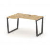 Style Project Стол рабочий эргоном. SN-6T2.SPA-011(L) Тиквуд Светлый/Металл Антрацит/Заглушка Пласти