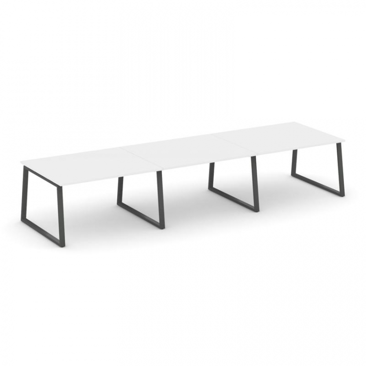 Style Project Стол переговорный SN-6T1.SPRG-052.3 Белый/Металл Антрацит 3540*1180*750