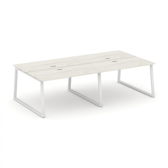 Style Project Рабочая станция 2-х сторон. SN-6T1.DRS-041 Дуб Наварра/Металл Белый/Заглушка Пластик Б