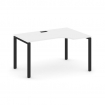 Style Project Стол рабочий эргоном. SN-6P.SPA-021(R) Белый/Металл Черный 1380*800/980*750
