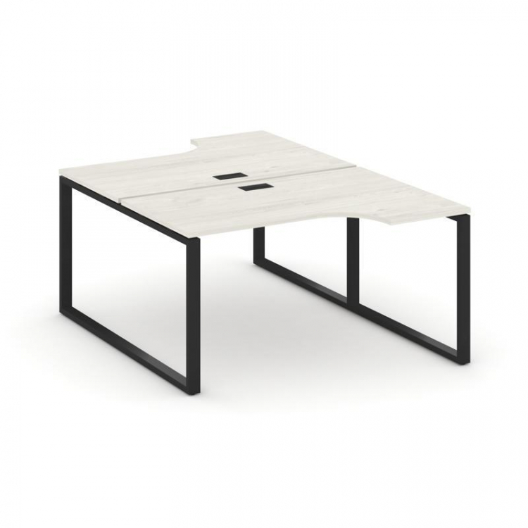 Style Project Рабочая станция эргоном. SN-6O.DRPA-021 Дуб Наварра/Металл Черный 1380*1632/1992*750