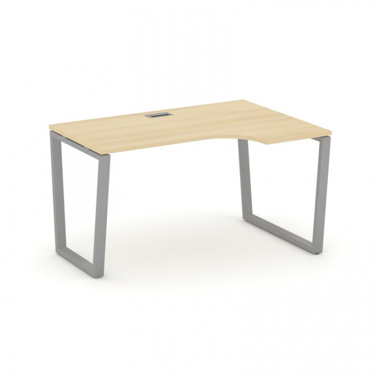 Style Project Стол рабочий эргоном. SN-6T2.SPA-022(R) Акация Лорка/Металл Серый/Заглушка Пластик Сер